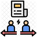 Separate Fake News Conflict Icon