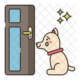 Separation Anxiety Icon - Download in Colored Outline Style