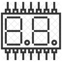 Sept Segment Electrique Icône