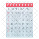 September Sep Calendar Icon