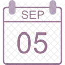 September Calendar Date Icon