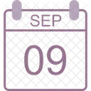 September Calendar Date Icon