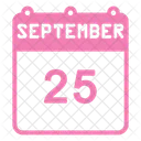 September Calendar Color Fill アイコン