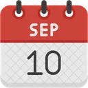 September Calendar Days Time And Date Icon