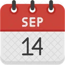 September Calendar Days Time And Date Icon