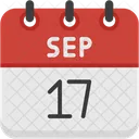 September Calendar Days Time And Date Icon