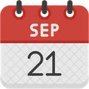 September Calendar Days Time And Date Icon