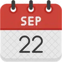 September Calendar Days Time And Date Icon