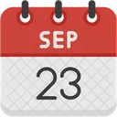 September Calendar Days Time And Date Icon