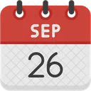 September Calendar Days Time And Date Icon