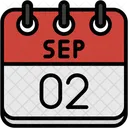 September Calendar Days Time And Date Icon