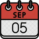 September Calendar Days Time And Date Icon