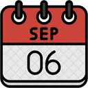 September Calendar Days Time And Date Icon