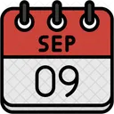 September Calendar Days Time And Date Icon