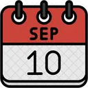 September Calendar Days Time And Date Icon