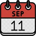 September Calendar Days Time And Date Icon