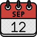 September Calendar Days Time And Date Icon