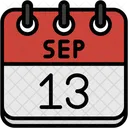 September Calendar Days Time And Date Icon