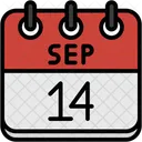 September Calendar Days Time And Date Icon