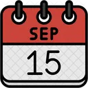 September Calendar Days Time And Date Icon