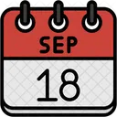 September Calendar Days Time And Date Icon