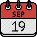 September Calendar Days Time And Date Icon