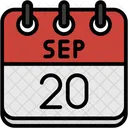 September Calendar Days Time And Date Icon