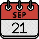 September Calendar Days Time And Date Icon