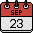 September Calendar Days Time And Date Icon