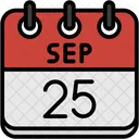 September Calendar Days Time And Date Icon