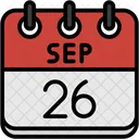 September Calendar Days Time And Date Icon