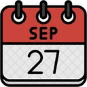 September Calendar Days Time And Date Icon