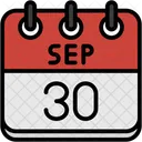 September Calendar Days Time And Date Icon