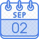 September Calendar Days Time And Date Icon