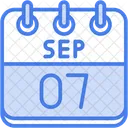 September Calendar Days Time And Date Icon