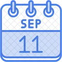 September Calendar Days Time And Date Icon