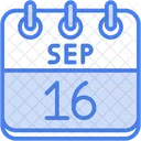 September Calendar Days Time And Date Icon