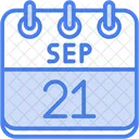 September Calendar Days Time And Date Icon