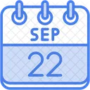 September Calendar Days Time And Date Icon