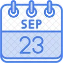 September Calendar Days Time And Date Icon