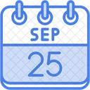 September Calendar Days Time And Date Icon