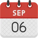 September Calendar Days Time And Date Icon