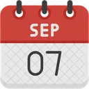 September Calendar Days Time And Date Icon