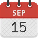 September Calendar Days Time And Date Icon