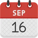 September Calendar Days Time And Date Icon