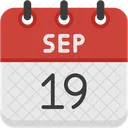 September Calendar Days Time And Date Icon