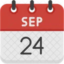 September Calendar Days Time And Date Icon