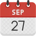 September Calendar Days Time And Date Icon