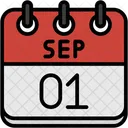 September Calendar Days Time And Date Icon