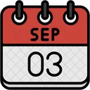 September Calendar Days Time And Date Icon